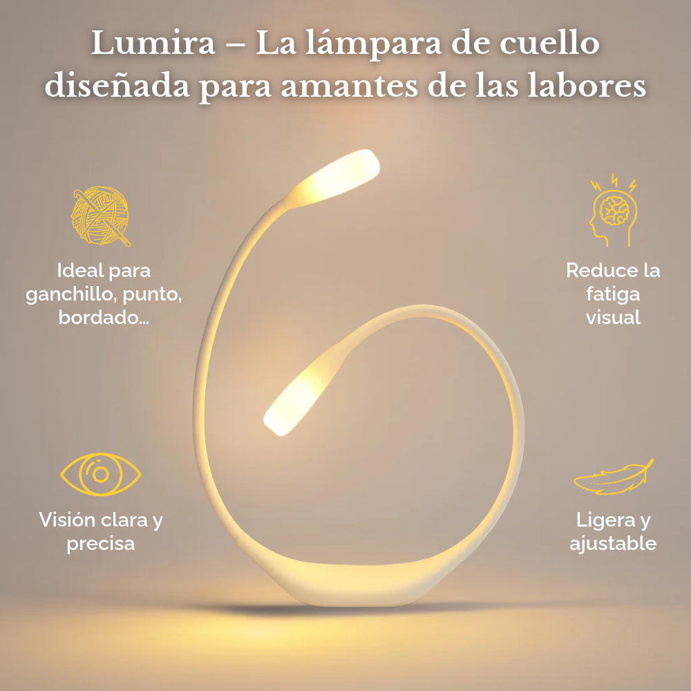 Lumira – La lámpara de cuello que ilumina tus creaciones y reduce la fatiga visual